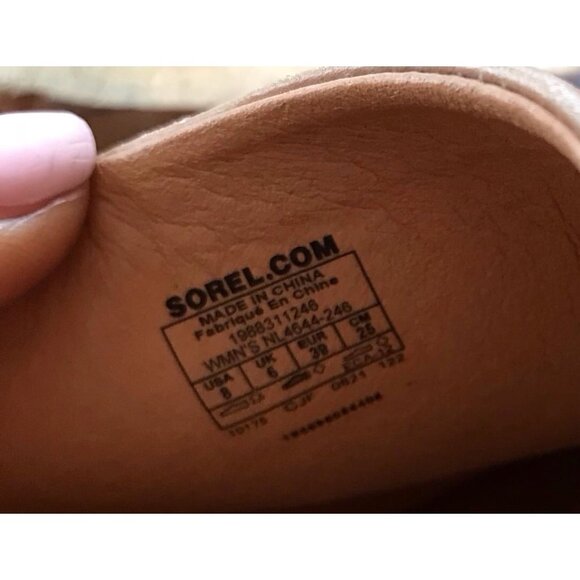 Sorel Cameron Cork Wedge Slip on Sandals Tan Beige Size 8 - Picture 8 of 8